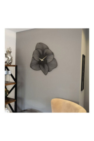 Horloge murale décorative en métal - Noir
