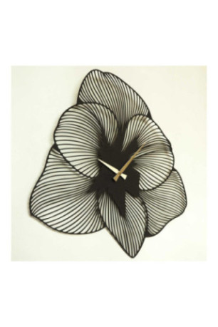 Horloge murale décorative en métal - Noir