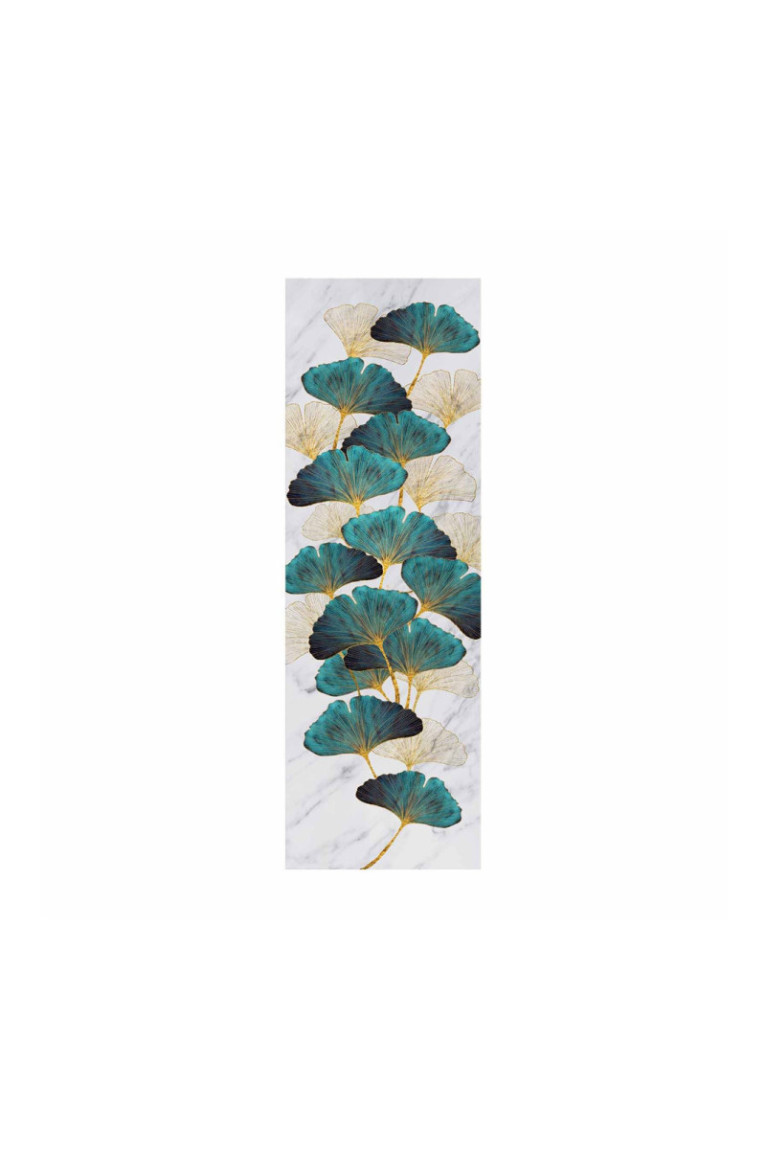 Peinture décorative sur toile - Or Vert Blanc Beige