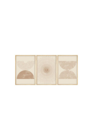 Tableau décoratif encadré en MDF (3 pièces) - Multicolore