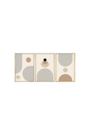 Tableau décoratif en MDF encadré (3 pièces) - Multicolore