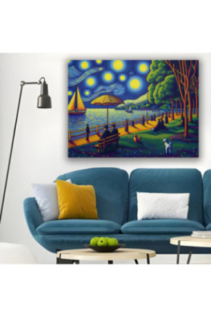 Peinture décorative sur toile - Multicolore