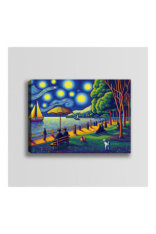 Peinture décorative sur toile - Multicolore