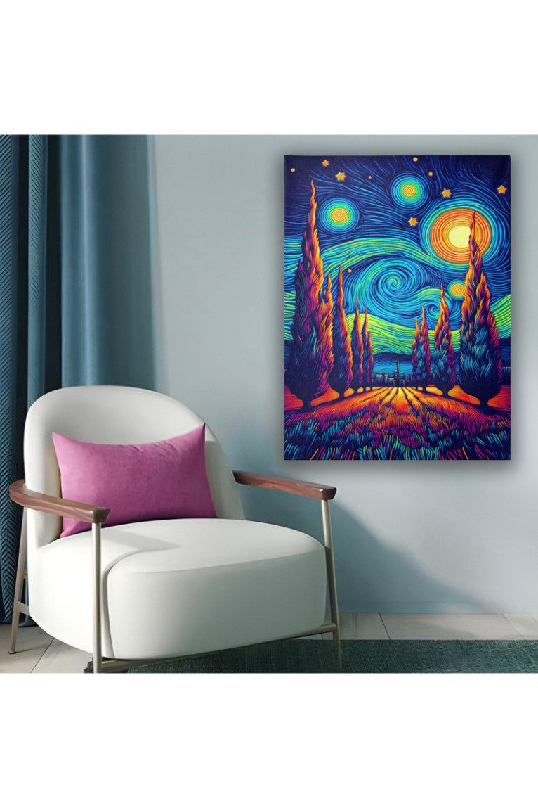 Peinture décorative sur toile - Multicolore