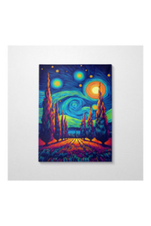 Peinture décorative sur toile - Multicolore
