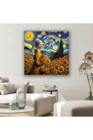 Peinture décorative sur toile - Multicolore