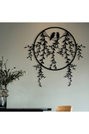 Accessoire mural décoratif en métal - Noir