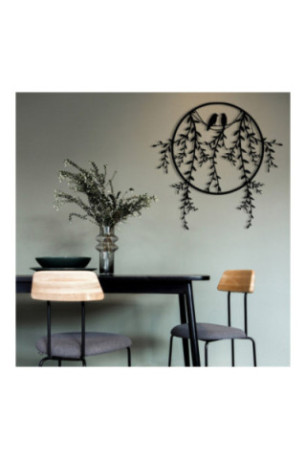 Accessoire mural décoratif en métal - Noir