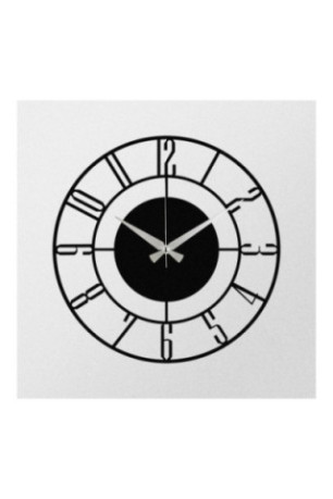 Horloge murale décorative en métal - Noir