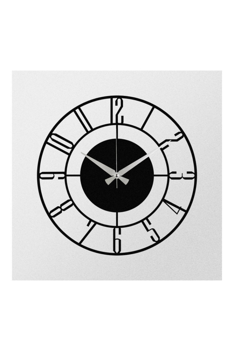 Horloge murale décorative en métal - Noir