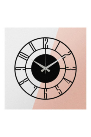 Horloge murale décorative en métal - Noir