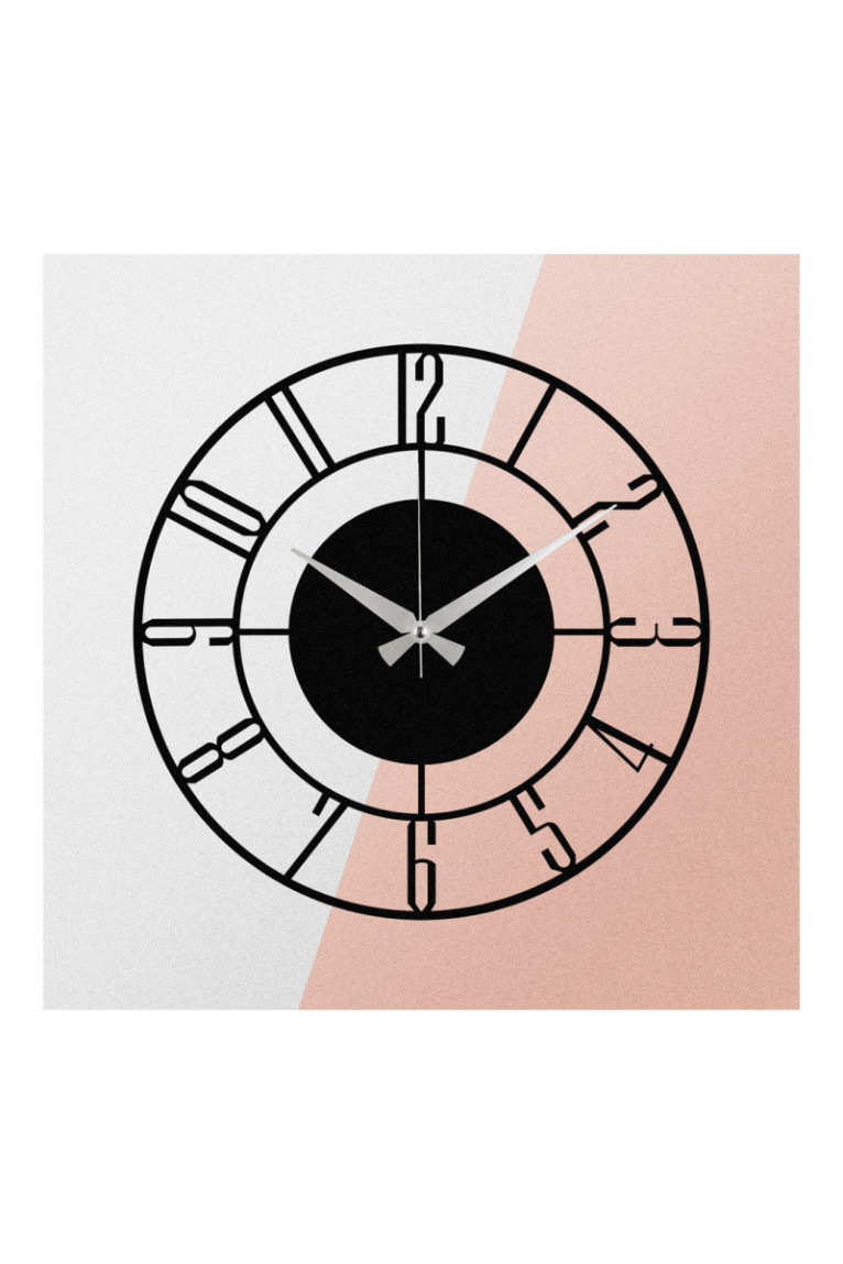 Horloge murale décorative en métal - Noir