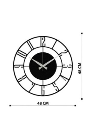 Horloge murale décorative en métal - Noir