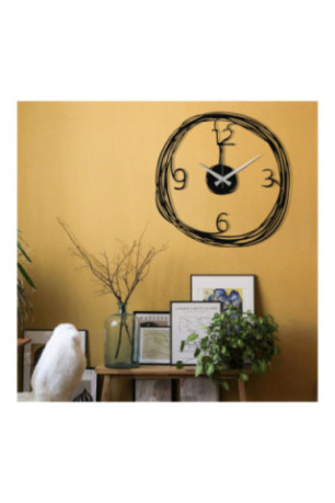 Horloge murale décorative en métal - Noir