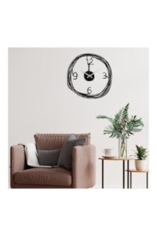 Horloge murale décorative en métal - Noir