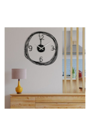 Horloge murale décorative en métal - Noir