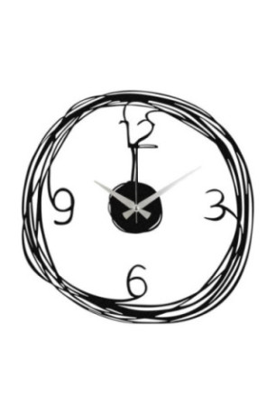 Horloge murale décorative en métal - Noir