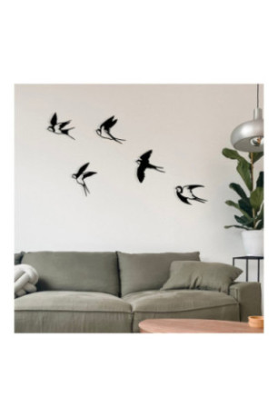 Accessoire mural décoratif en métal - Noir