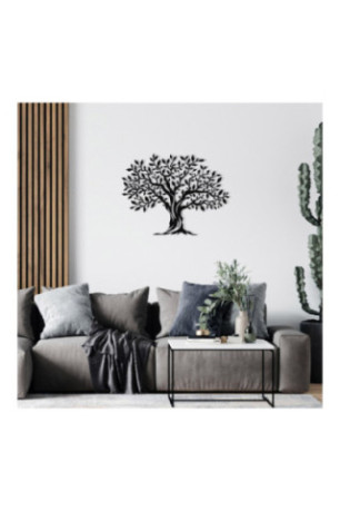 Accessoire mural décoratif en métal - Noir