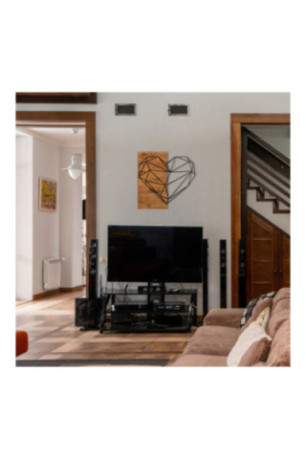 Accessoire mural décoratif en bois - Noir/Noyer
