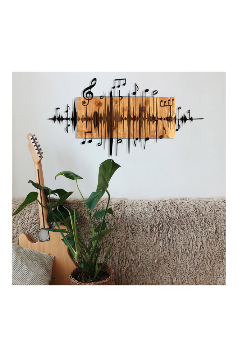 Accessoire mural décoratif en bois - Noyer noir