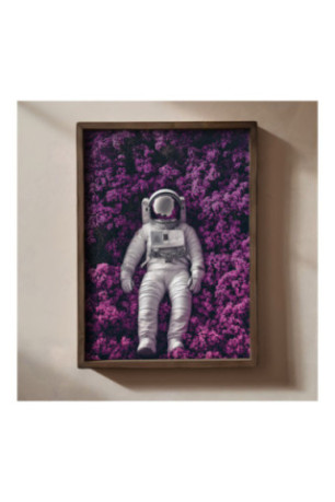 Tableau décoratif en MDF encadré - Multicolore