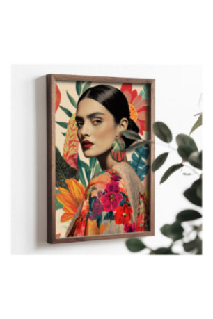 Tableau décoratif en MDF encadré - Multicolore