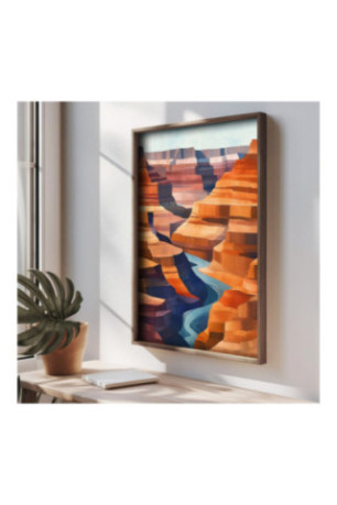 Tableau décoratif en MDF encadré - Multicolore