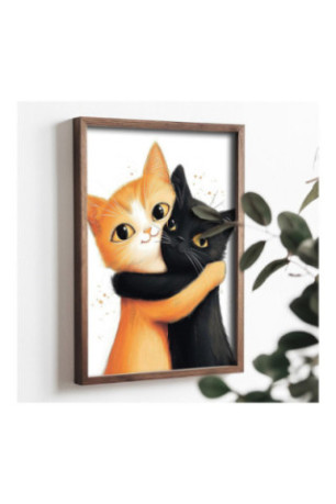 Tableau décoratif en MDF encadré - Multicolore