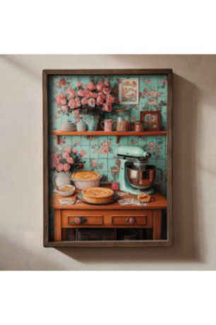Tableau décoratif en MDF encadré - Multicolore