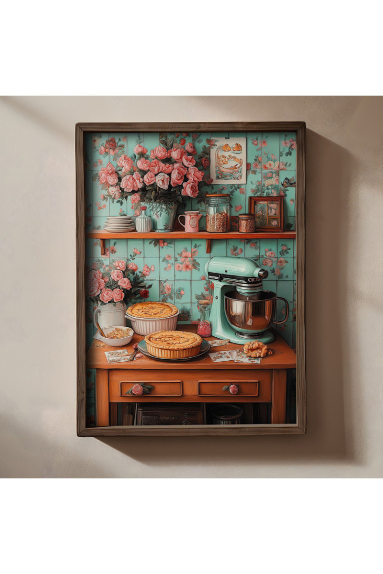 Tableau décoratif en MDF encadré - Multicolore