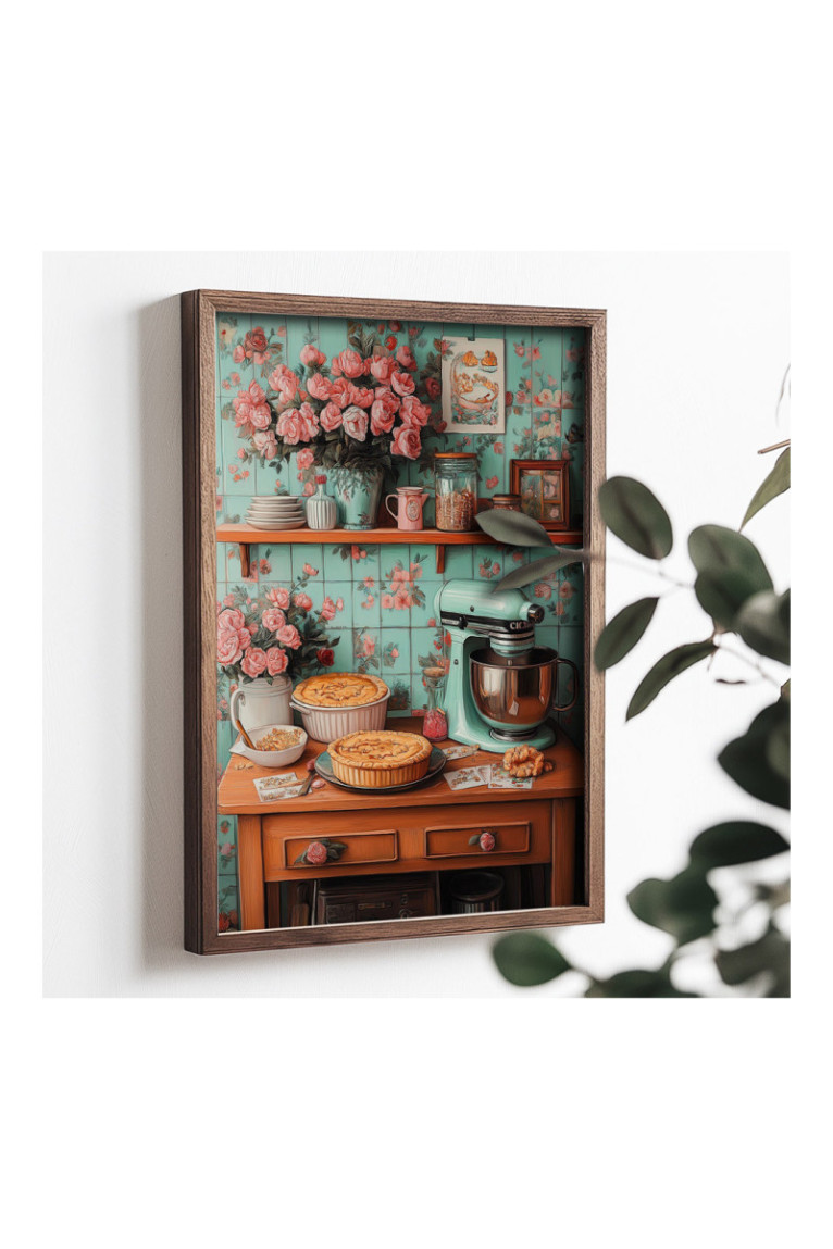 Tableau décoratif en MDF encadré - Multicolore