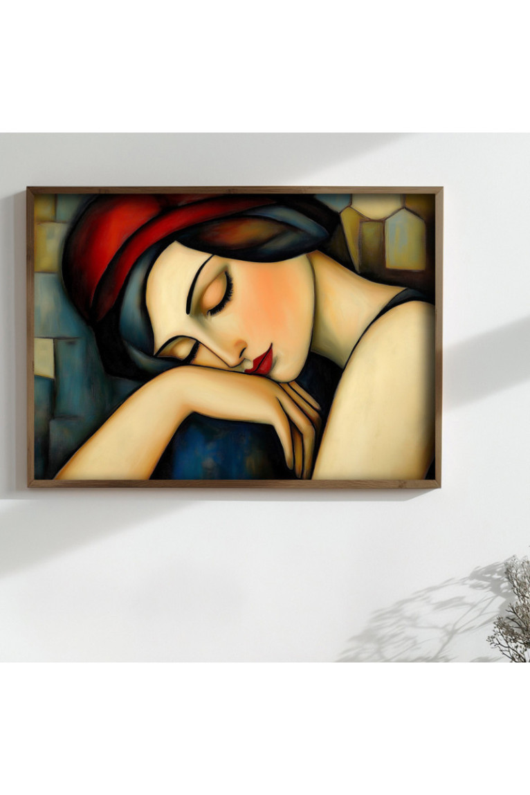 Tableau décoratif en MDF encadré - Multicolore