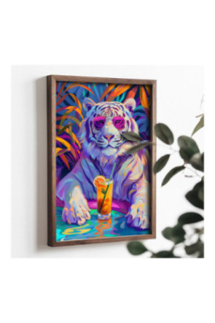 Tableau décoratif en MDF encadré - Multicolore