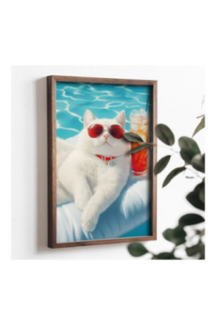 Tableau décoratif en MDF encadré - Multicolore