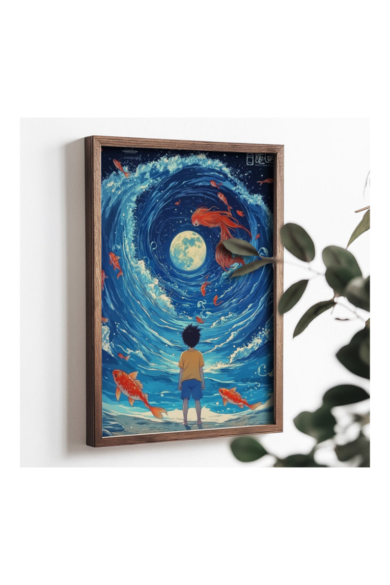 Tableau décoratif en MDF encadré - Multicolore