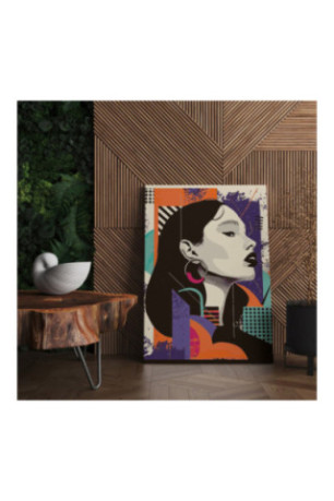 Peinture décorative sur toile - Multicolore