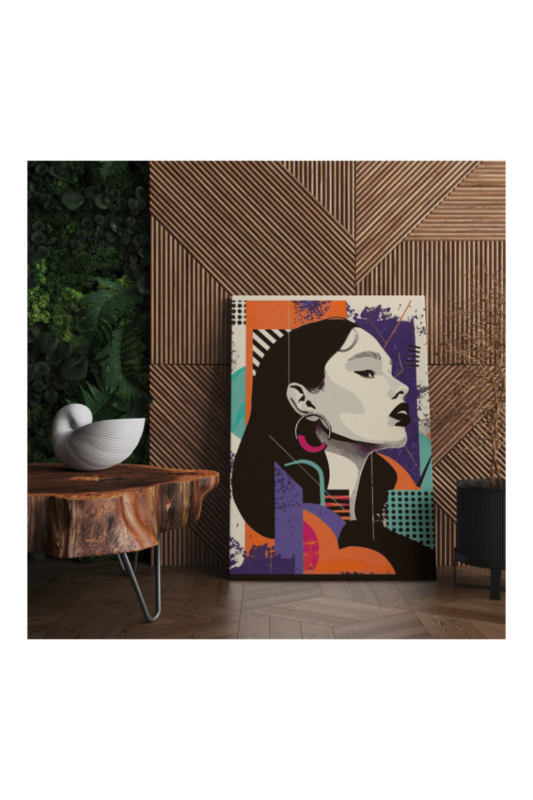 Peinture décorative sur toile - Multicolore