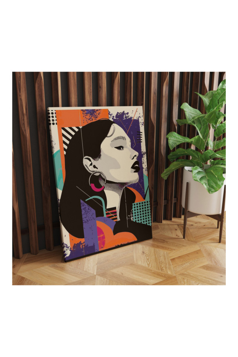 Peinture décorative sur toile - Multicolore