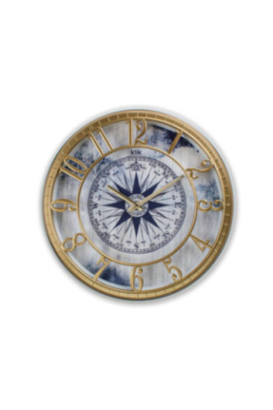 Horloge murale décorative - Or Bleu