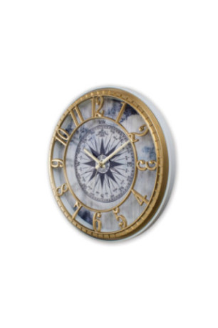 Horloge murale décorative - Or Bleu