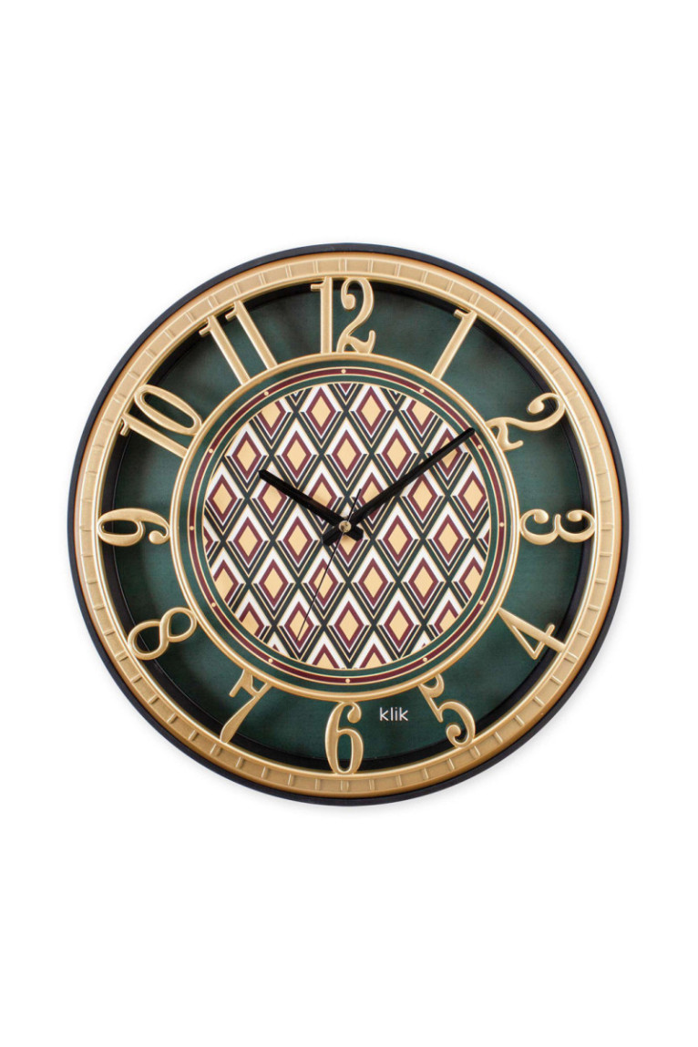 Horloge murale décorative - Brun Vert