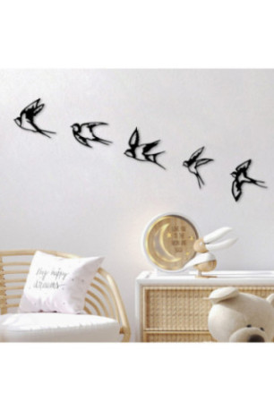 Accessoire mural décoratif en métal - Noir