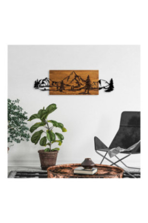 Accessoire mural décoratif en bois - Noyer Noir