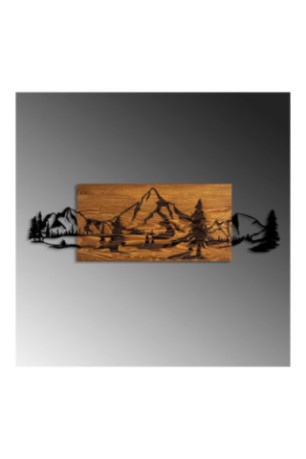Accessoire mural décoratif en bois - Noyer Noir