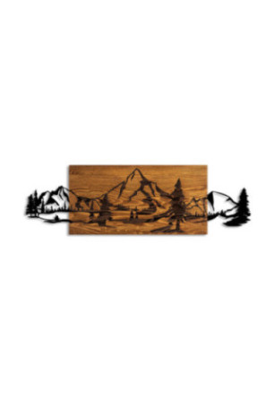 Accessoire mural décoratif en bois - Noyer Noir