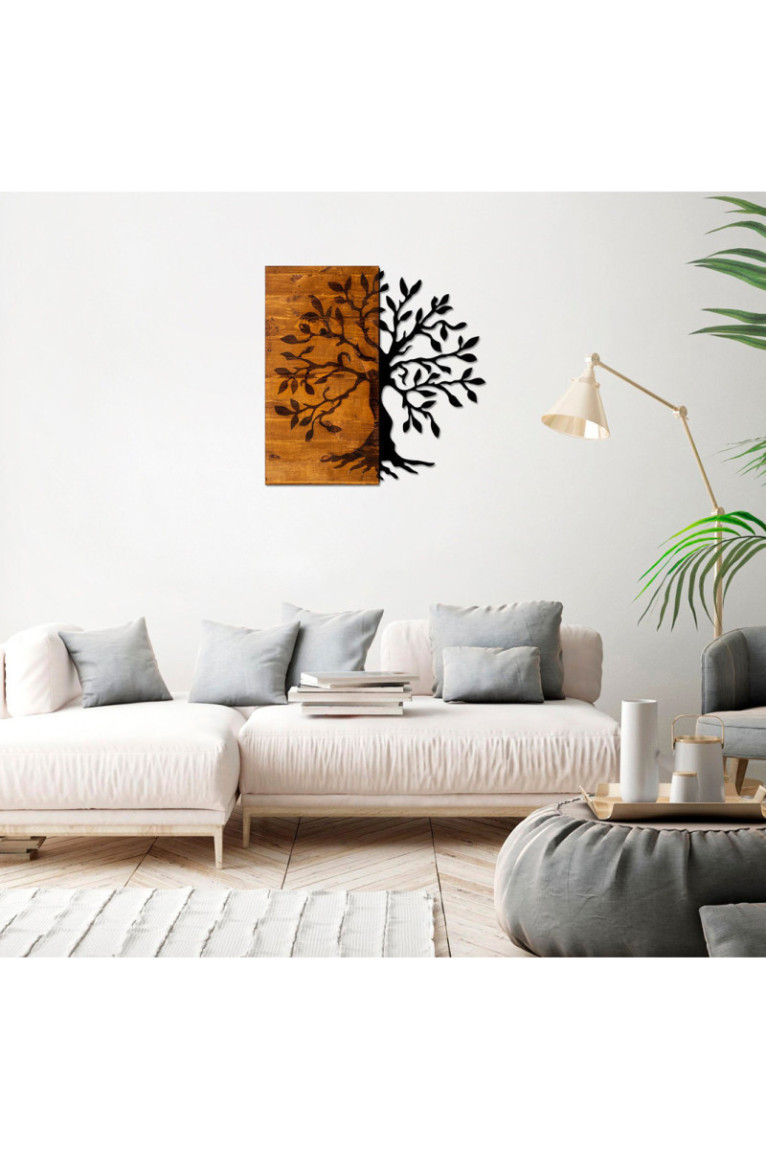 Accessoire mural décoratif en bois - Noyer Noir