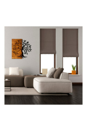 Accessoire mural décoratif en bois - Noyer Noir