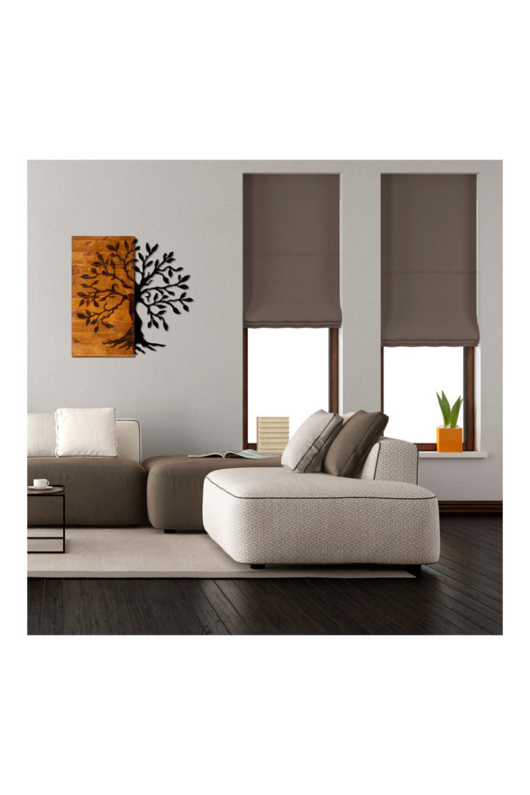 Accessoire mural décoratif en bois - Noyer Noir