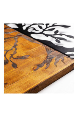 Accessoire mural décoratif en bois - Noyer Noir
